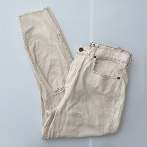 We the Free Free People Crvy Women’s Off White Raw Hem Jeans Size 31